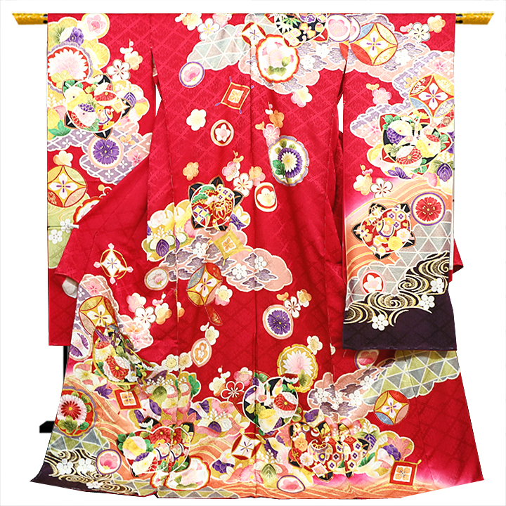 正絹京友禅振袖お仕立て上げ品、未使用品)ガード加工済み品! kimono