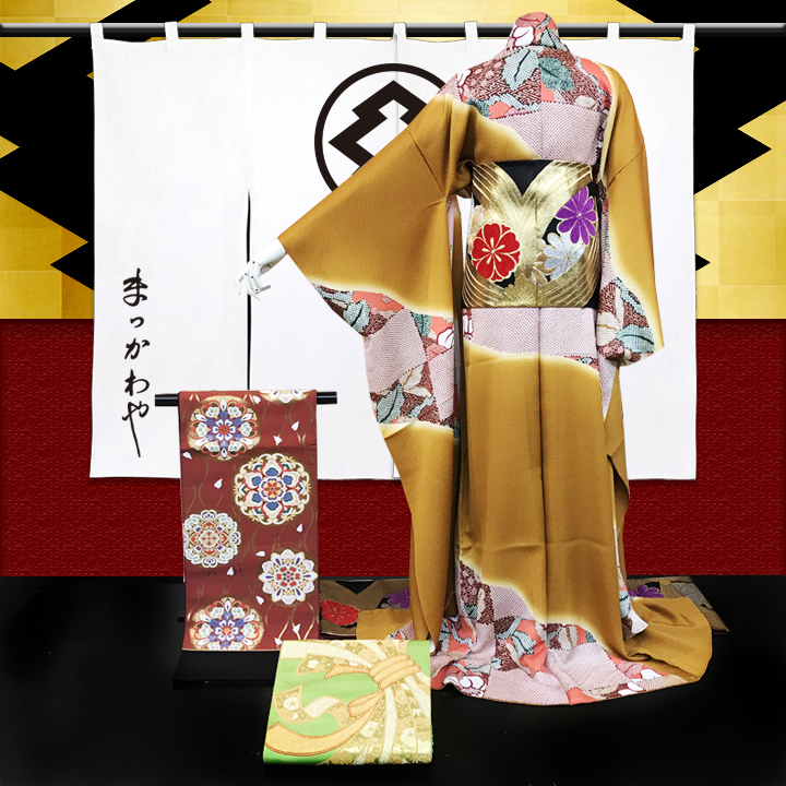 【すっきりデザインの落ち着きコーデ】振袖専門サイトMATSUKAWAYAの提案するプロがお見立てたコーディネートはこちら♪