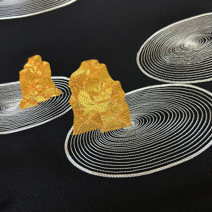 最終価格】正絹 高級袋帯 扇 金 橙 銀（24周年セール】 【龍村美術織物  