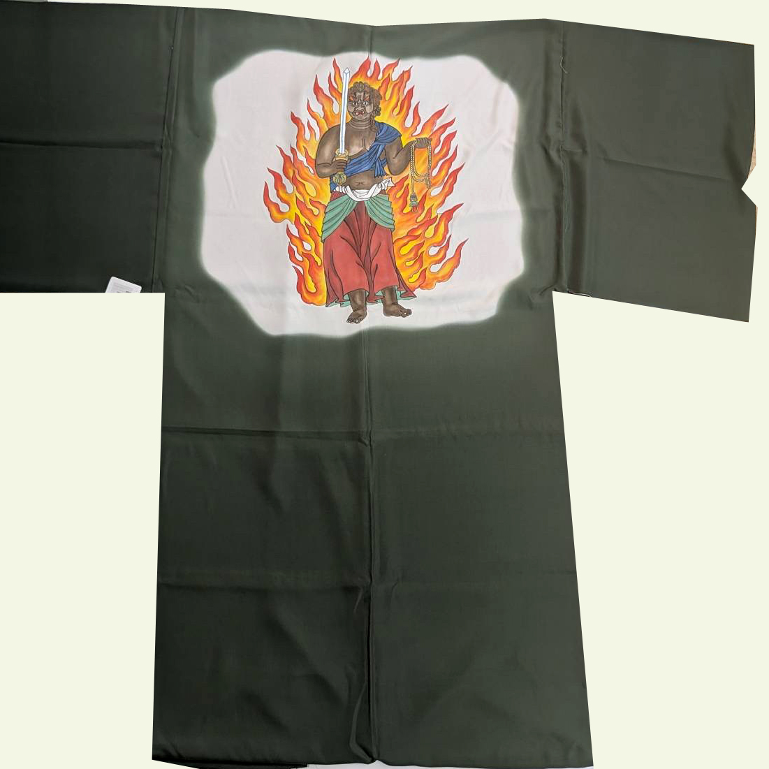 正絹 男物 絵羽長襦袢【不動明王】 正絹 男物 絵羽長襦袢【不動明王】