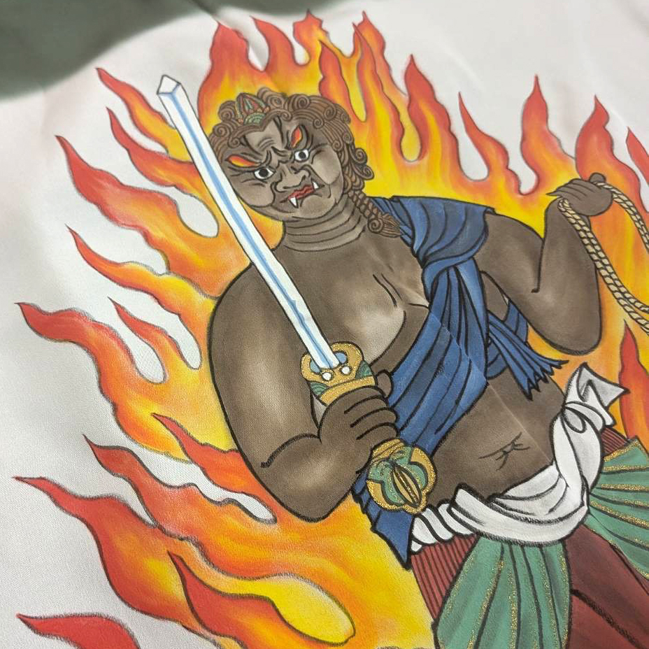 正絹 男物 絵羽長襦袢【不動明王】　