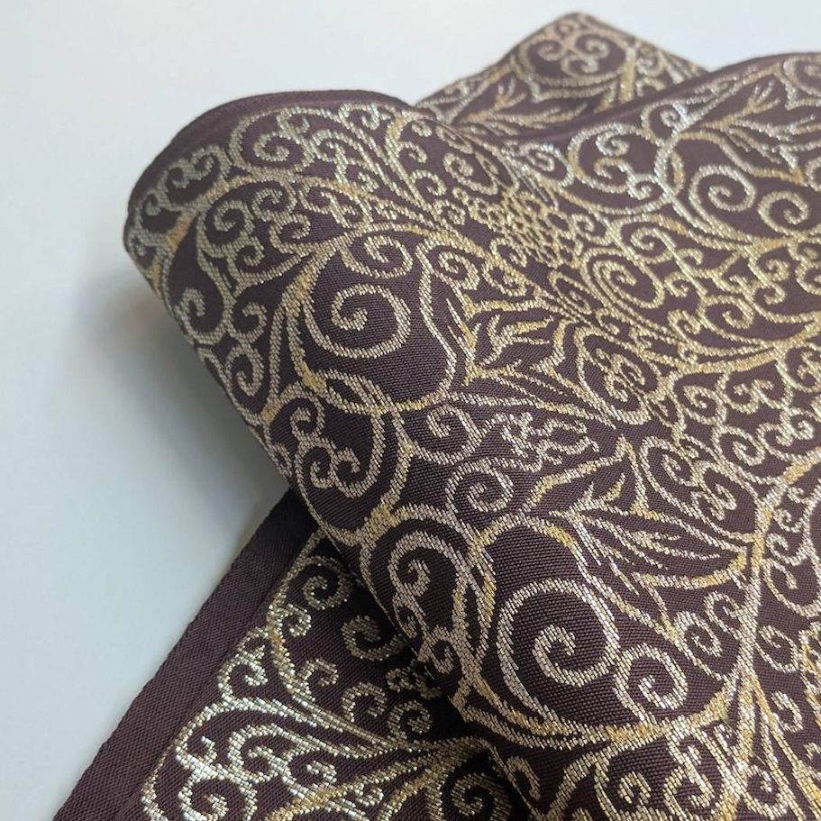 龍村美術織物　西陣織 手織り本袋帯【立涌葡萄文】　