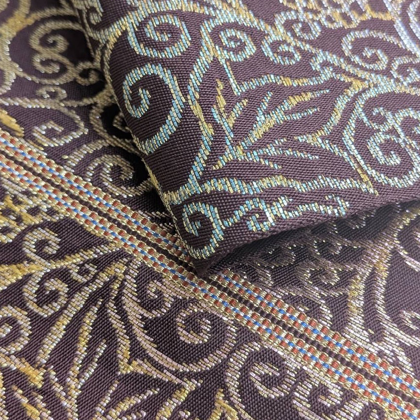 龍村美術織物　西陣織 手織り本袋帯【立涌葡萄文】　