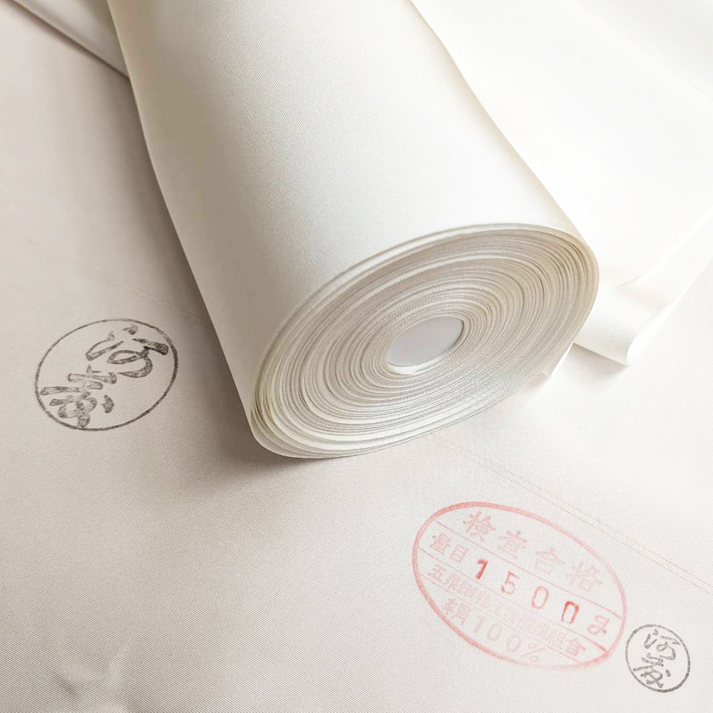 あなたの理想の色で色紋付も作れます　白羽二重アンサンブル生地【河藤縮緬】