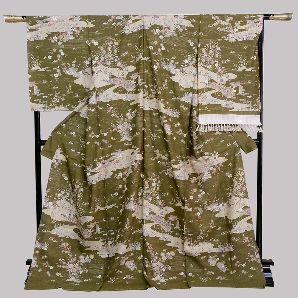 しょうざん　生紬訪問着【茶屋辻】