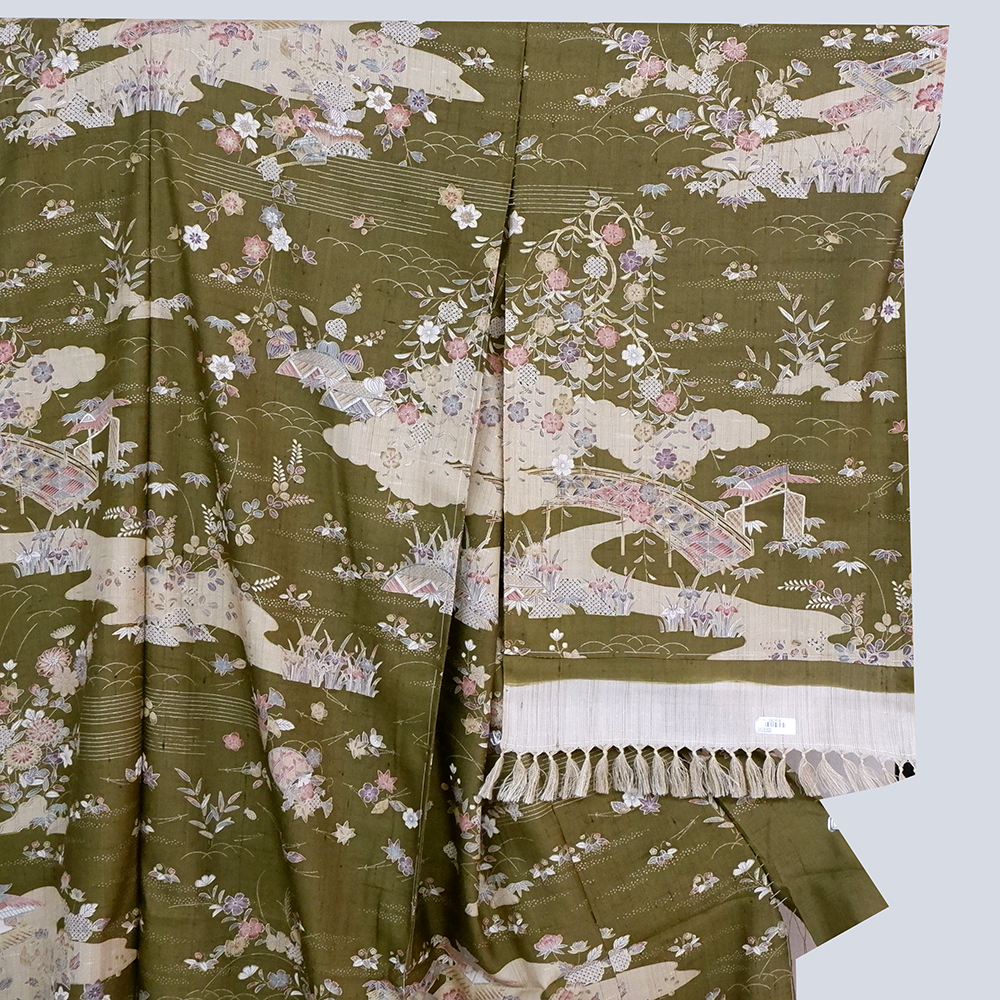 しょうざん　生紬訪問着【茶屋辻】