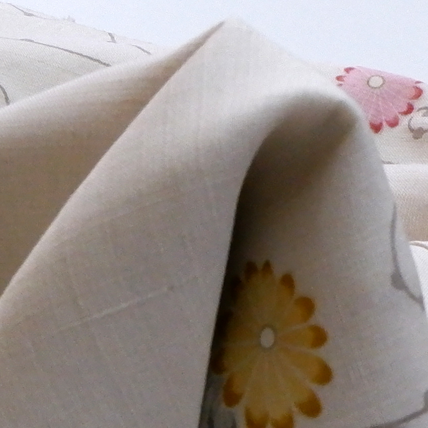 しょうざん　生紬訪問着【蔓に花　ピンク】　