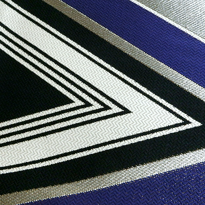 西陣織 佐々木染織謹製 袋帯【幾何学　紫】