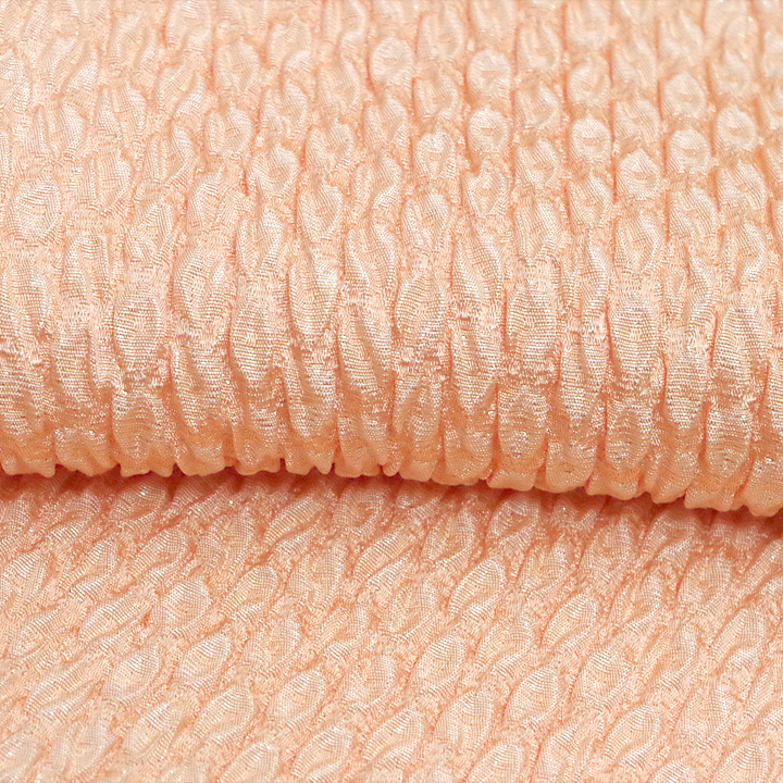 総絞帯揚げ【サーモンピンク】