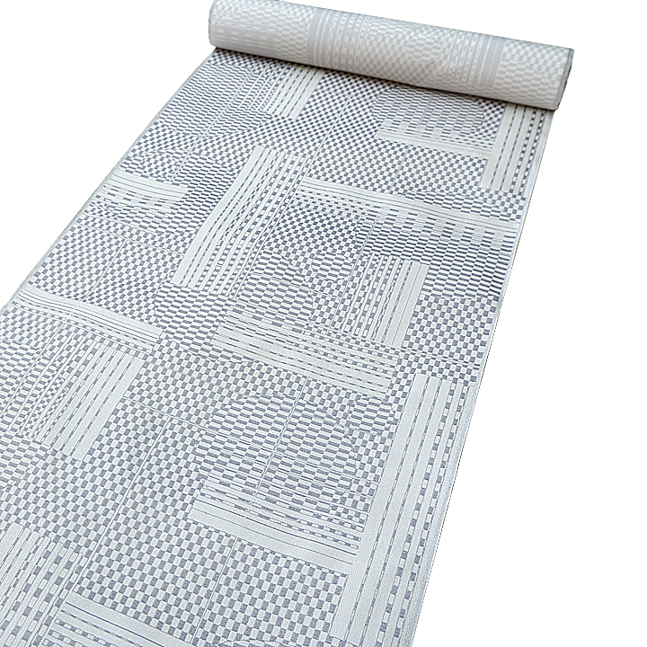 個性的なお洒落感で着こなす幾何学的デザイン 男女兼用の西陣織 広巾御召反