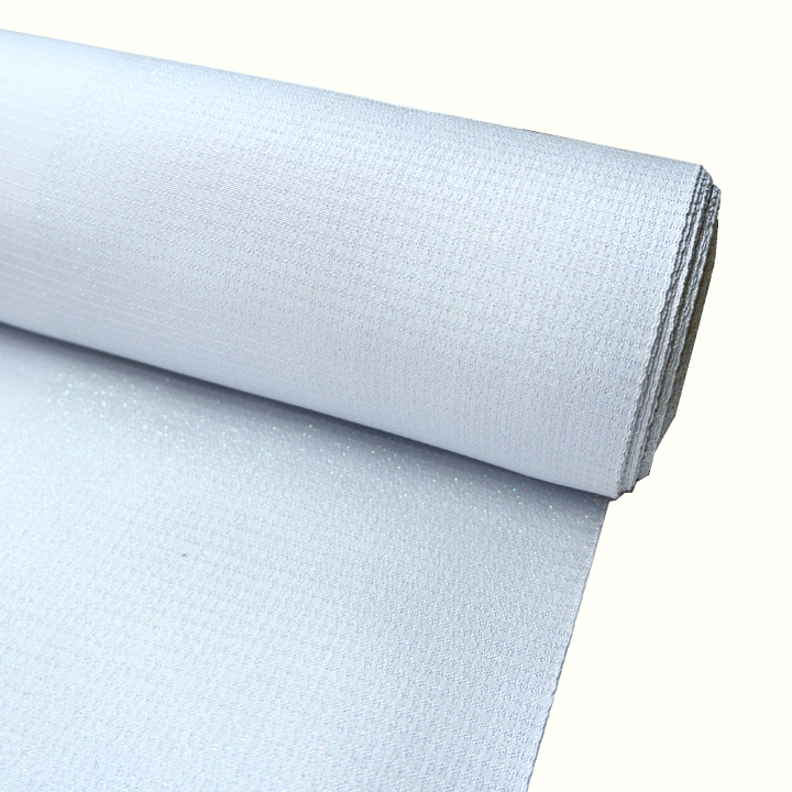 ラメのような煌びやかさがあるシンプルデザイン 西陣織 広巾御召反【グレー】