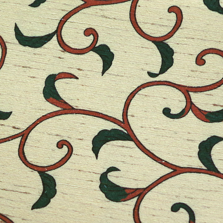 五嶋紐ブランド　染九寸名古屋帯【卵色　唐草】