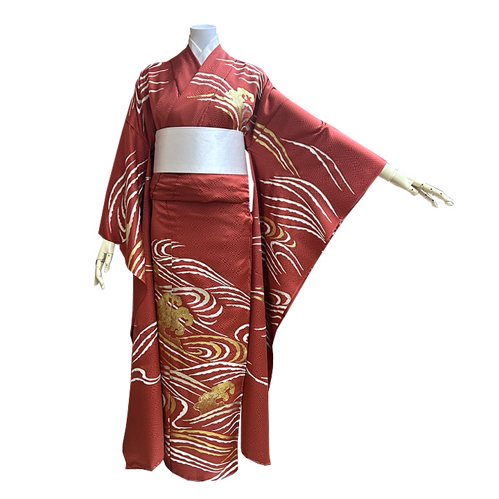 仁左衛門　染の北川　特選振袖【荒波】