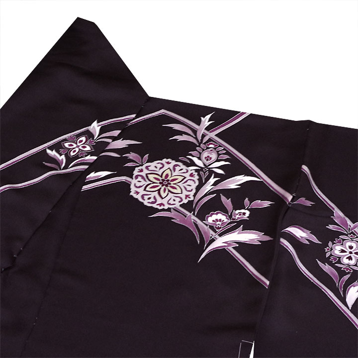 深みのある紫が際立つスタイリッシュな華やかなデザイン佐野染匠謹製　特撰訪問着