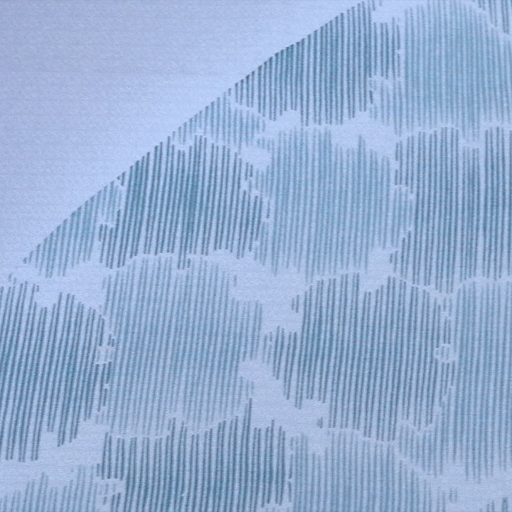 五嶋紐ブランド　正絹訪問着【紫　雪輪に七宝】