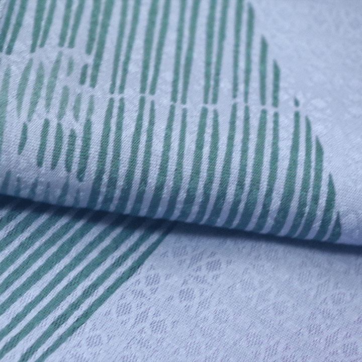 五嶋紐ブランド　正絹訪問着【紫　雪輪に七宝】