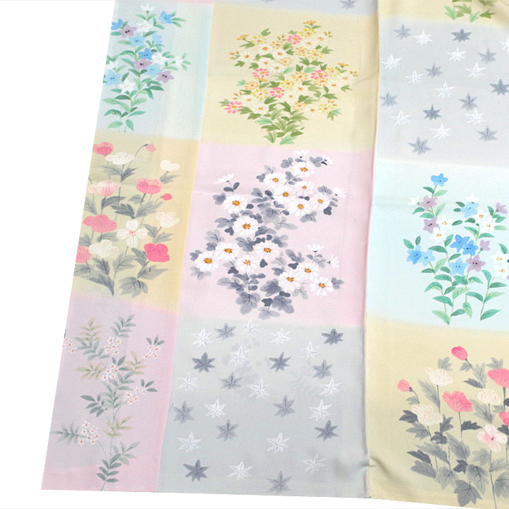 西原伊佐久　本染め訪問着【幻想的な四季の花々】