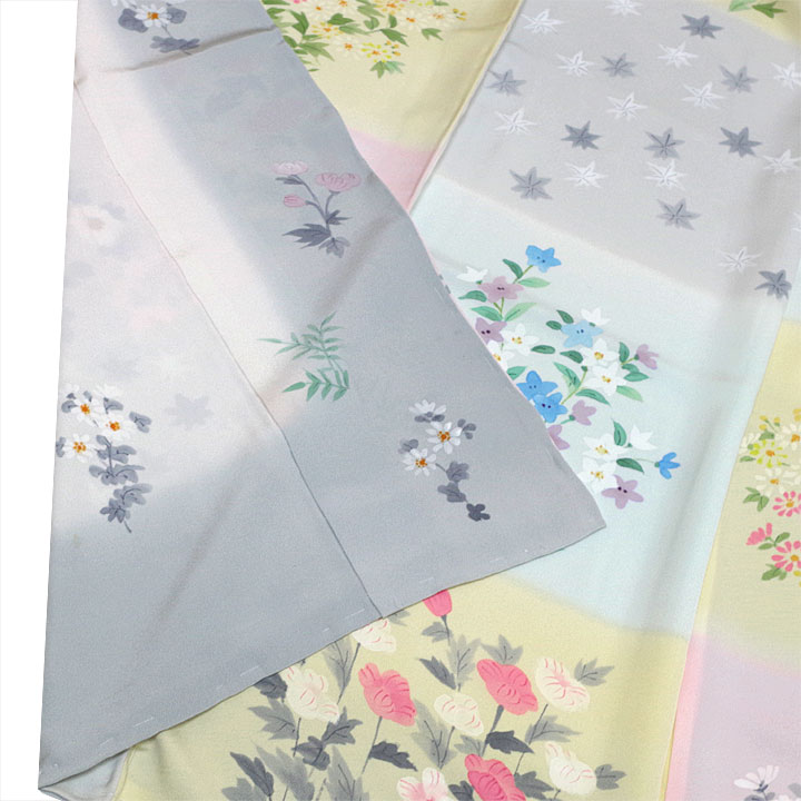 西原伊佐久　本染め訪問着【幻想的な四季の花々】