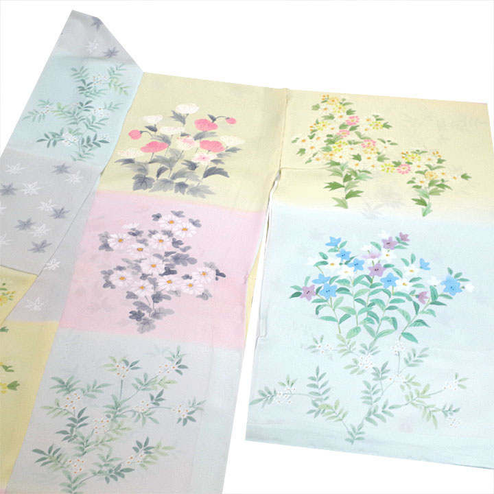 西原伊佐久　本染め訪問着【幻想的な四季の花々】