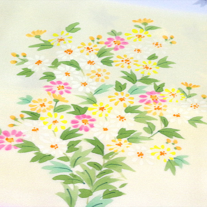 西原伊佐久　本染め訪問着【幻想的な四季の花々】