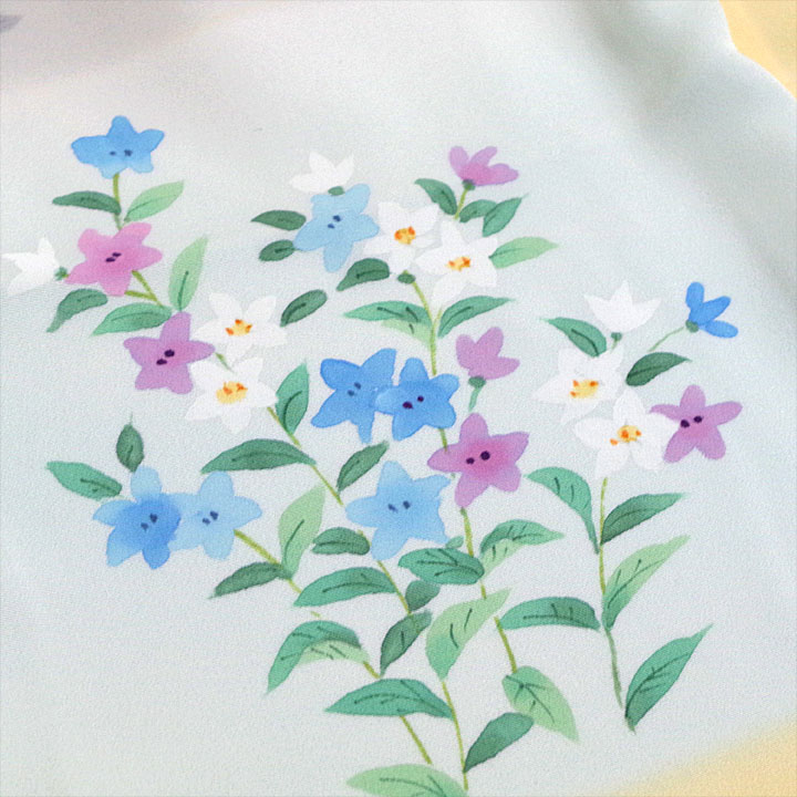 西原伊佐久　本染め訪問着【幻想的な四季の花々】