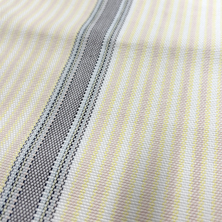 綿生地　八寸帯【イエロー　縞】