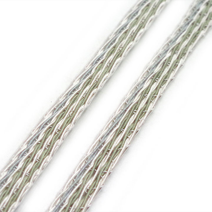 夏物　紐の渡敬謹製　帯締め【青×緑】