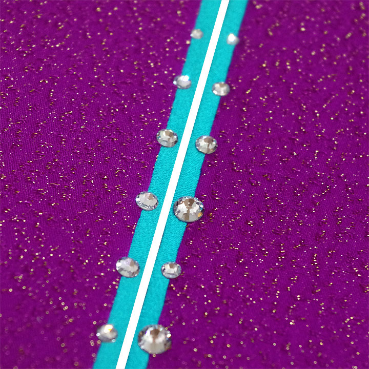 重ね衿【紫に水色】