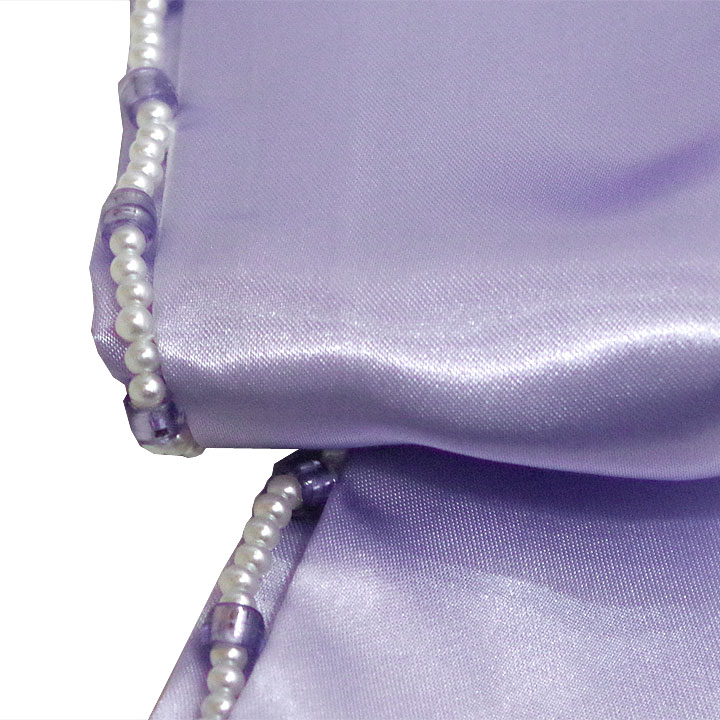 ビーズ付き 重ね衿【藤に紫】