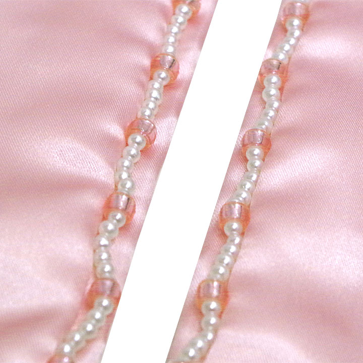 ビーズ付き 重ね衿【ピンク】