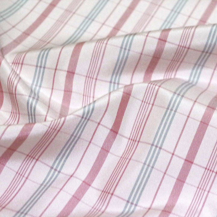 正絹御召反【縞　赤】