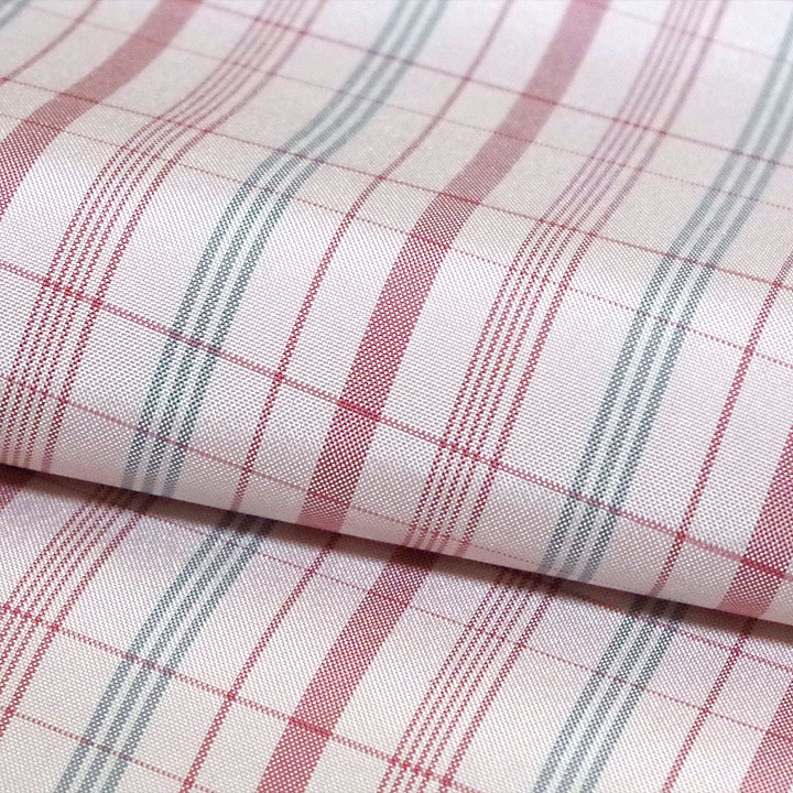 正絹御召反【縞　赤】