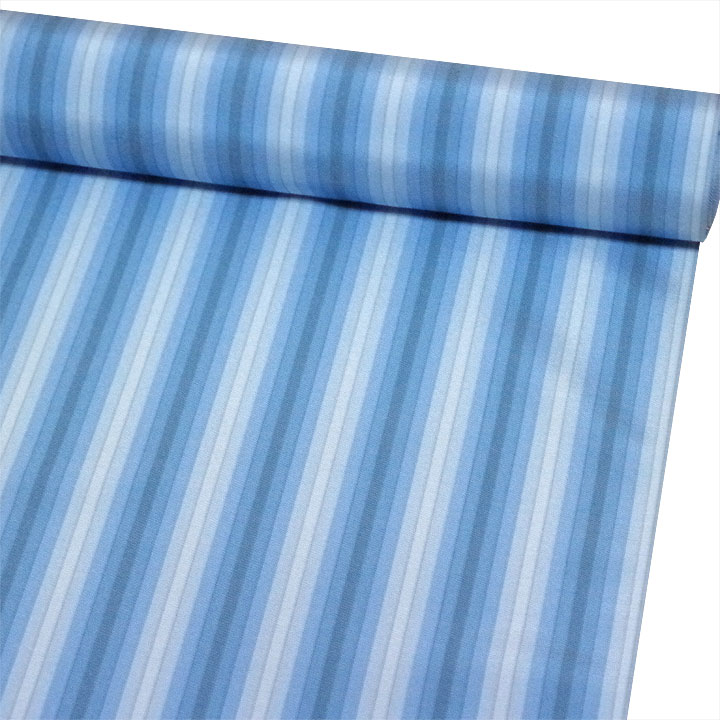 正絹御召反【縞　青】