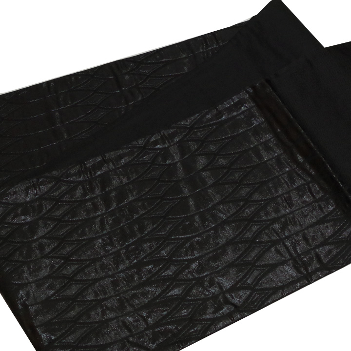 シンプルデザインでありながら着物に映えてくれる大光謹製　西陣織袋帯【黒色】
