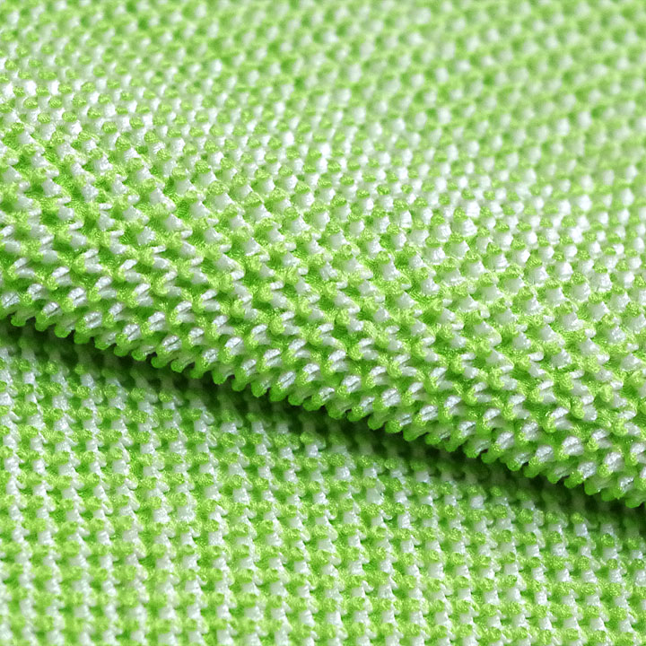 鮮やかな黄緑色　手絞りによる正絹絞り帯揚げ