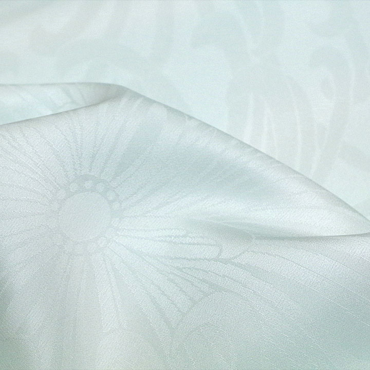 乱菊模様の上品な水色　高級感のある広幅の日本製長襦袢 - ウインドウを閉じる