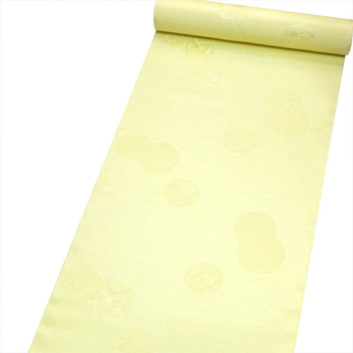 優しい黄色の手毬模様　日本の絹フォーマル長襦袢 - ウインドウを閉じる
