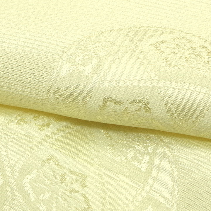 優しい黄色の手毬模様　日本の絹フォーマル長襦袢 - ウインドウを閉じる