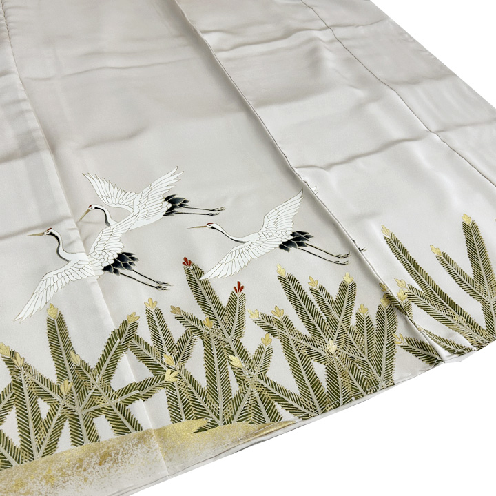 飛び鶴の優美な柄ゆき 一流染匠が創作した特撰色留袖 - ウインドウを閉じる