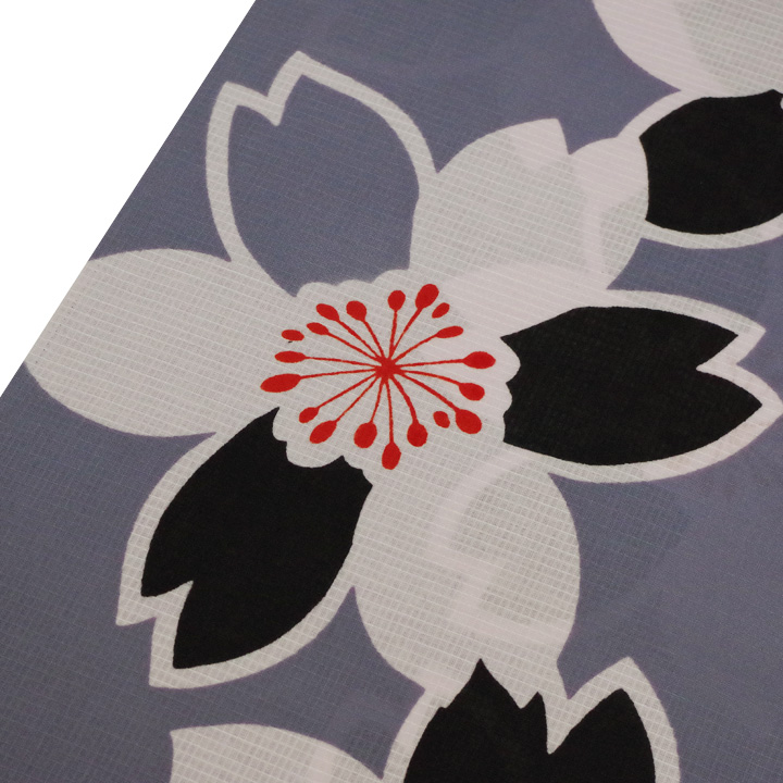 夏をお洒落に楽しむ　祇園ばやし「注染そめ」浴衣反【桜】