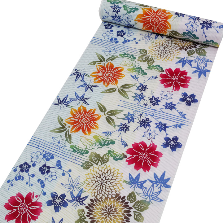 夏をお洒落に楽しむ　祇園ばやし「注染そめ」浴衣反【松竹梅】