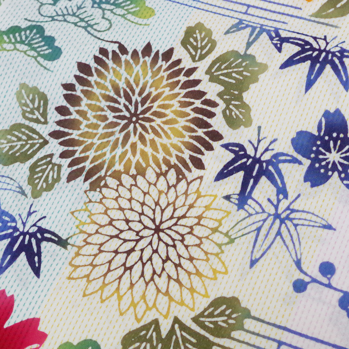 夏をお洒落に楽しむ　祇園ばやし「注染そめ」浴衣反【松竹梅】