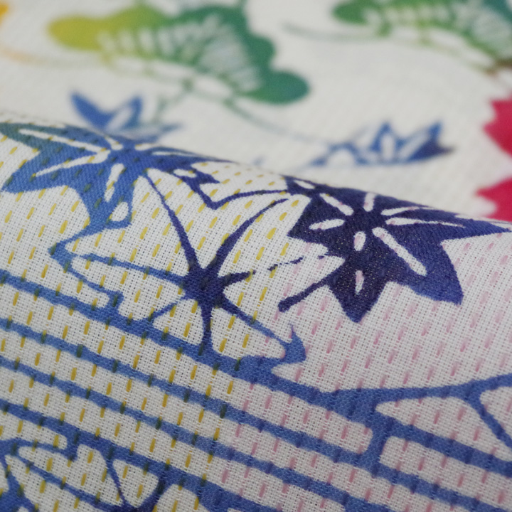 夏をお洒落に楽しむ　祇園ばやし「注染そめ」浴衣反【松竹梅】