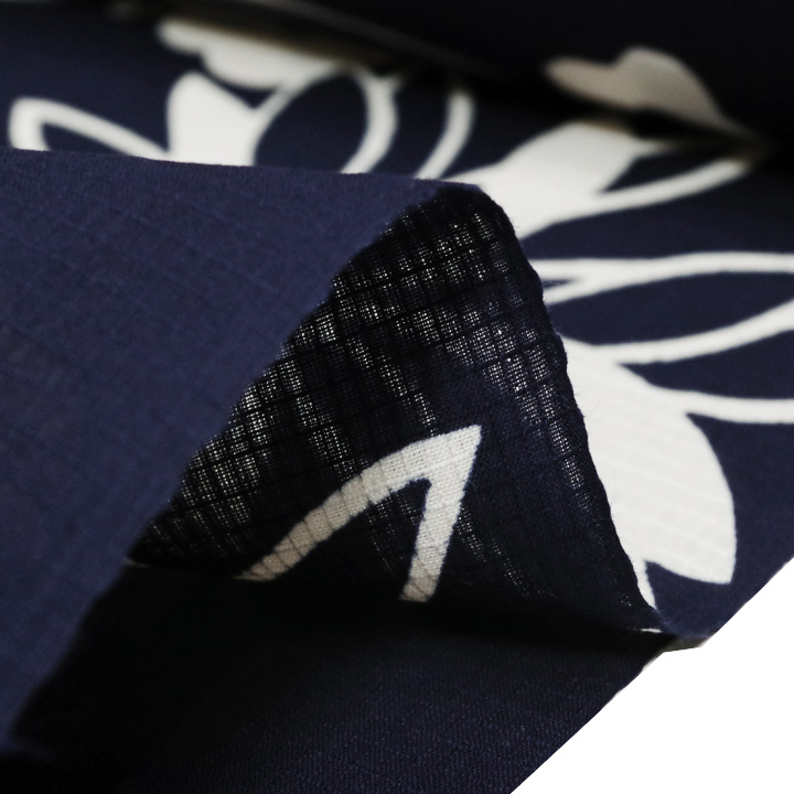 夏をお洒落に楽しむ　祇園ばやし「注染そめ」浴衣反【モダンな花】