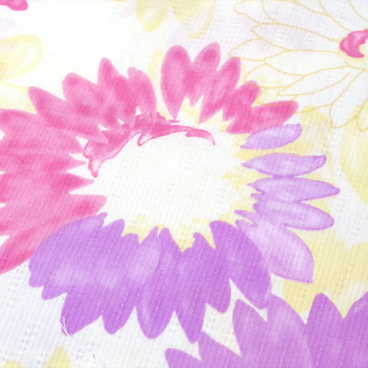 プレタ浴衣　LIP STAGE【花々　紫　ピンク　橙】