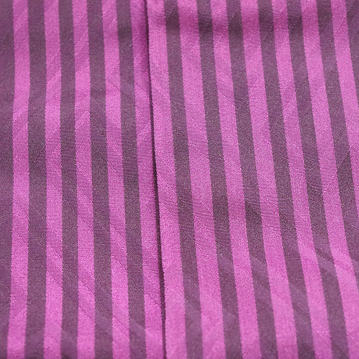 ポリエステル半幅帯　一輪館【縞模様　紫色】