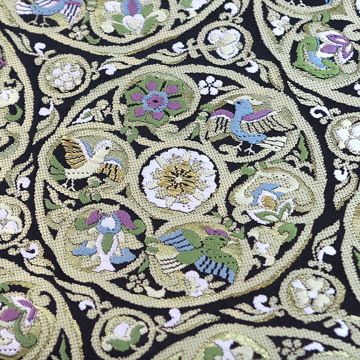 服部織物謹製　西陣織袋帯【鳥円紋】