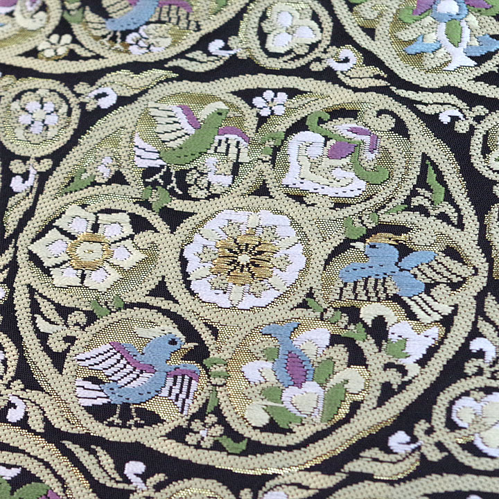 服部織物謹製　西陣織袋帯【鳥円紋】