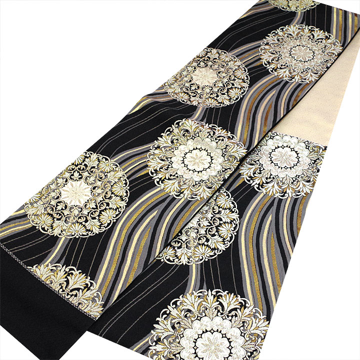 大光謹製　西陣織袋帯【鏡裏文様】　