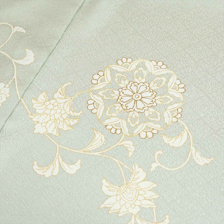 D506 訪問着　花刺繍　金駒刺繍　桐紋　金彩　正絹　着物　袷　未使用極美品 未使用 京友禅 金駒刺繍 雪輪 花柄 金彩 訪問着 正絹 ピンク